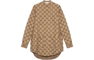 Рубашка женская Gucci Supreme, темно-коричневый