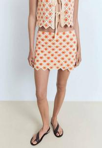 Юбка Mango Mini skirt, Orange