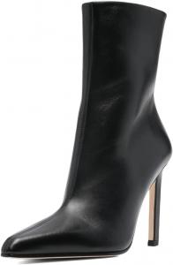 Женские ботильоны на щиколотку с заостренным носком, на высоком каблуке-стилет, с боковой молнией, для вечера, работы и выпускного, размер 4-16 US Wo wagas, Black