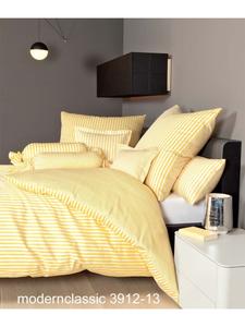 Постельное белье Janine из хлопка, в стиле современной классики, светло-желтого цвета. Janine, 155 x 220 + 80 x 80 см