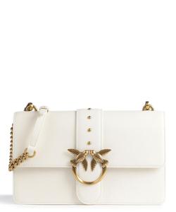 Сумка через плечо Love One Classic из мелкозернистой яловой кожи. Pinko, белый