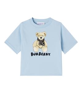 Футболка Thomas Bear из хлопкового джерси Burberry Kids, Cloud Blue
