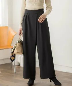 Теплые брюки с широкими штанинами и завязками на спине Suite, цвет Black [005]