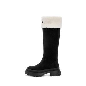 ST&SAT Женские желто-черные высокие сапоги до колена, цвет Black