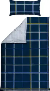 Двустороннее постельное белье темно-синего цвета 1x 155x220 см + 1x 40x80 см Erwin Müller