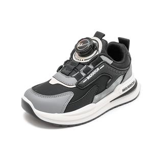 Детские кроссовки для бега Kids WARRIOR, серый/тёмно-синий (с флисовой подкладкой)