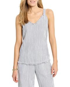 Топ NIC+ZOE Pin Stripe Gauze Tank, цвет Indigo Multi