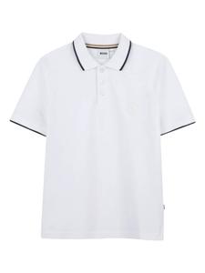 Рубашка поло с вышитым логотипом BOSS Kidswear, белый