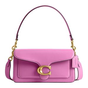 COACH Кожаная женская сумка через плечо большая фуксия