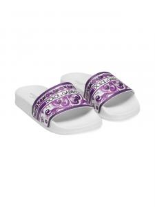 Dolce & Gabbana Kids шлепанцы с принтом Majolica, белый