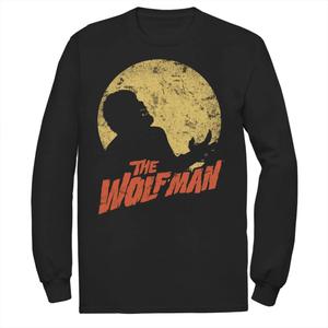 Мужская универсальная футболка Monsters The Wolfman Moonlit Silhouette с длинными рукавами Licensed Character