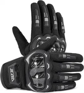 Летние мотоциклетные перчатки, мужские и женские перчатки для мотокросса, с защитой из углеродного волокна, с возможностью использования сенсорного экрана двумя пальцами, для велоспорта, гонок, горного велосипеда MOTOCENTRIC, Schwarz