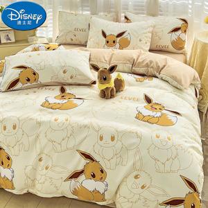 Disney Комплект постельного белья из 4 предметов, 180 см, простыня на резинке, 100% хлопок, цвет Little Elf Yibu