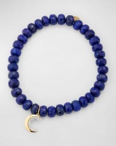 Маленький браслет с подвеской в ​​виде полумесяца на ляпис-бусине Sydney Evan