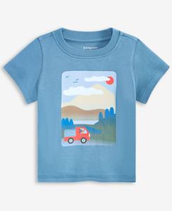 Детская футболка с коротким рукавом для мальчиков (3-24 месяца) с рисунком грузовика First Impressions, Cloudstorm