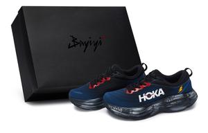 HOKA ONE ONE Кроссовки Bondi 8 с низким верхом, устойчивые к истиранию, мужские, черные, синие, красные