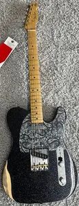 Fender Brad Paisley Road Worn Telecaster, гриф из клена, черный блестящий
