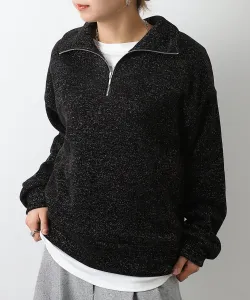 Пуловер Lame Mall с половинной молнией Colony 2139, цвет Black