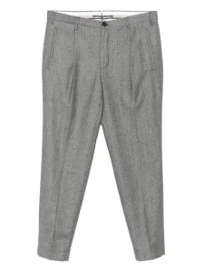 Плиссированные брюки Incotex, серый