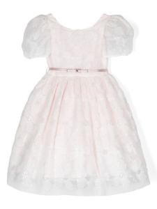 Monnalisa платье с цветочным кружевом, розовый