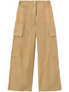 Palm Angels широкие брюки с заниженной талией, нейтральный цвет