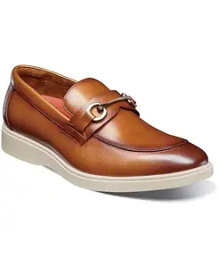 Мужские мокасины Samuel Moc Toe Bit Slip On Stacy Adams, коричневый/бежевый
