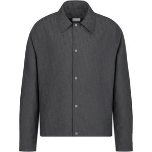 Мужская жаккардовая куртка на пуговицах DIOR, серый