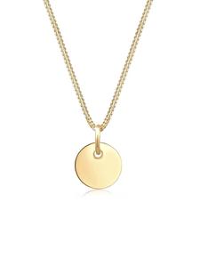 Elli Колье из серебра 925 пробы с золотыми элементами в виде круга, геометрического узора и диска