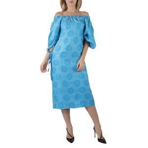 Rejina Женское платье миди с цветочным принтом и бандо Pyo Ellis Rejina Pyo, синий