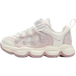 Детские баскетбольные кроссовки BOA с низким верхом, устойчивые к истиранию, для детей от 3 до 7 лет FILA KIDS, розовый/белый