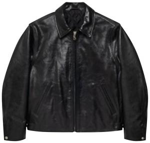 Кожаная куртка Stussy Garage Jacket, черная