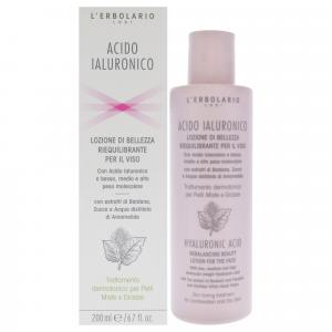 Восстанавливающий косметический лосьон с гиалуроновой кислотой от LErbolario, подходит для мужчин и женщин - 6,7 унций (190 мл), прозрачный