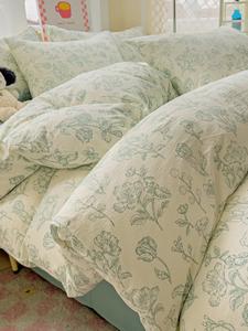 MIDO HOUSE Комплект постельного белья 4 предмета, простыня 200x230 см, пододеяльник 200x230 см