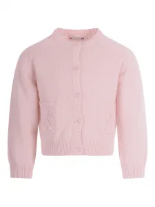 Кардиган с вишневым узором Bonpoint, розовый
