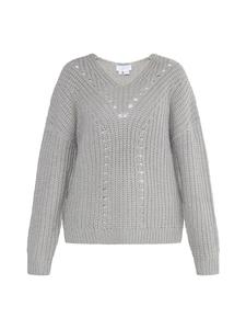 Женский вязаный свитер серого цвета usha WHITE LABEL