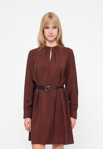 Платье JDY JDYRUELLE BELT DRESS, Rum Raisin/Bordeaux