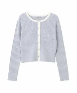 Уф-мини-кардиган с кабельным плетением Jill By Jill Stuart, цвет Blue