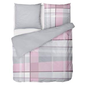 Двустороннее постельное белье в клетку однотонные цвета Linkhoff, серый