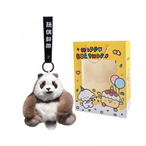 Флоральная панда подвесная плюшевая кукла высотой 12см MENGMENGBUNNY