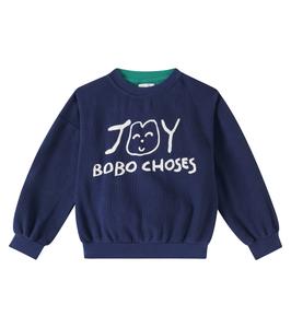 Толстовка из хлопкового джерси с принтом Улыбающийся Bobo Choses, Navy Blue