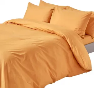 Постельное белье HOMESCAPES, плотность 200, горчично-желтого цвета, 135 х 200 см Homescapes