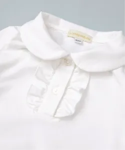 Классическая блузка с оборками Panpantutu, цвет White