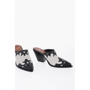 Сандалии из телячьей кожи черного и белого цвета Sonora, Black and White