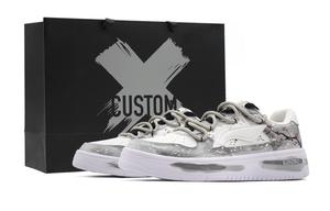 LINING Кроссовки для скейтбординга Pontoon Boats, нескользящие, износостойкие, дышащие, с низким верхом, мужские, белые, серые