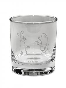 Стакан для виски, кролик, ежик, ничего не скажешь, прозрачный Mr. & Mrs. Panda