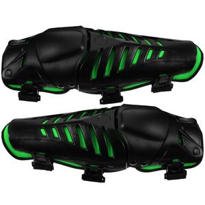 Мотоциклетные наколенники NUOBESTY и защитная экипировка для велоспорта, 1 пара мужских наколенников с регулируемыми ремнями, черный верх, зеленая ткань, защита для езды на открытом воздухе, мотокросса и экстремальных видов спорта., Green