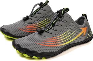 Женские ботинки для пеших прогулок, летние, быстросохнущие, с противоскользящей подошвой, дышащая заземляющая обувь, спортивные кроссовки для бега, пляжа, бассейна, водных видов спорта, серфинга и походов Generic, серый