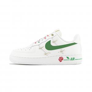Nike Кроссовки для скейтбординга Air Force 1 MiNi Gold, износостойкие, низкие, женские, белые, зеленые
