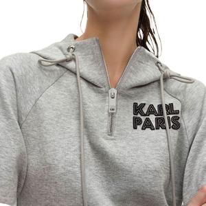 KARL LAGERFELD SS24 Длинное платье с рукавами Женское серое KARL LAGERFELD / Karl Lagerfeld Jeans