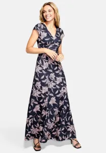 Платье-Макси с короткими рукавами Hotsquash, Taupe Mosaic Flower